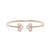 Tiffany & Co. Tiffany Fleur de Lis wire bangle in 18k rose gold with diamonds, medium. | ^ Bracelets|Rose Gold Jewelry