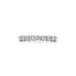 Tiffany & Co. Tiffany Forever Band Ring in Platinum with a Half-circle of Diamonds, 3 mm Wide | ^Women Rings|Platinum Jewelry