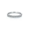 Tiffany & Co. Tiffany Forever Band Ring in Platinum with a Half-circle of Diamonds, 2.2 mm | ^Women Rings|Platinum Jewelry