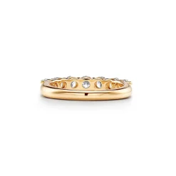 Tiffany & Co. Tiffany Forever Band Ring in Yellow Gold with a Half-circle of Diamonds, 3.5 mm | ^Women Rings|Stacking Rings