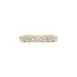 Tiffany & Co. Tiffany Forever Band Ring in Yellow Gold with a Half-circle of Diamonds, 3 mm | ^Women Rings|Stacking Rings
