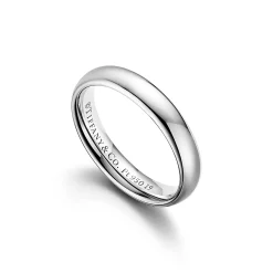 Tiffany & Co. Tiffany Forever Wedding Band Ring in Platinum, 4 mm Wide | ^Women Rings|Platinum Jewelry