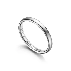 Tiffany & Co. Tiffany Forever Wedding Band Ring in Platinum, 2.5 mm Wide | ^Women Rings|Platinum Jewelry
