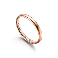 Tiffany & Co. Tiffany Forever Wedding Band Ring in Rose Gold, 2.5 mm Wide | ^Women Rings|Rose Gold Jewelry