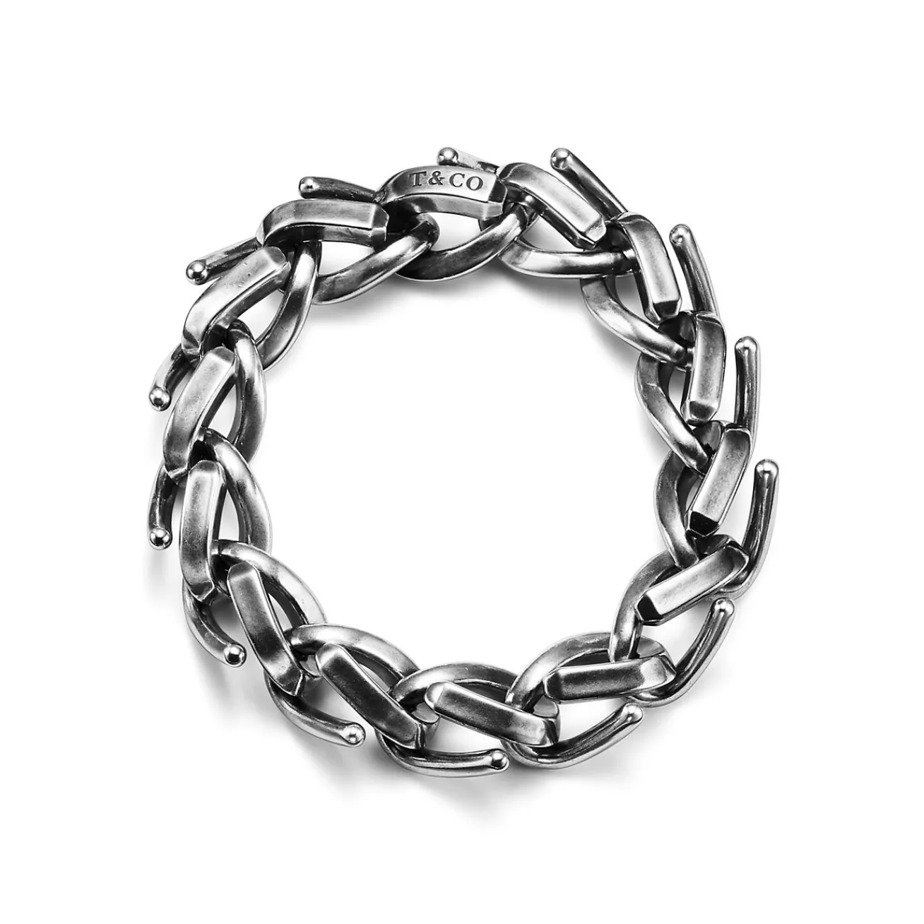 Tiffany & Co. Tiffany Forge Large Link Bracelet in Blackened Sterling Silver | ^ Bracelets|Men's Jewelry