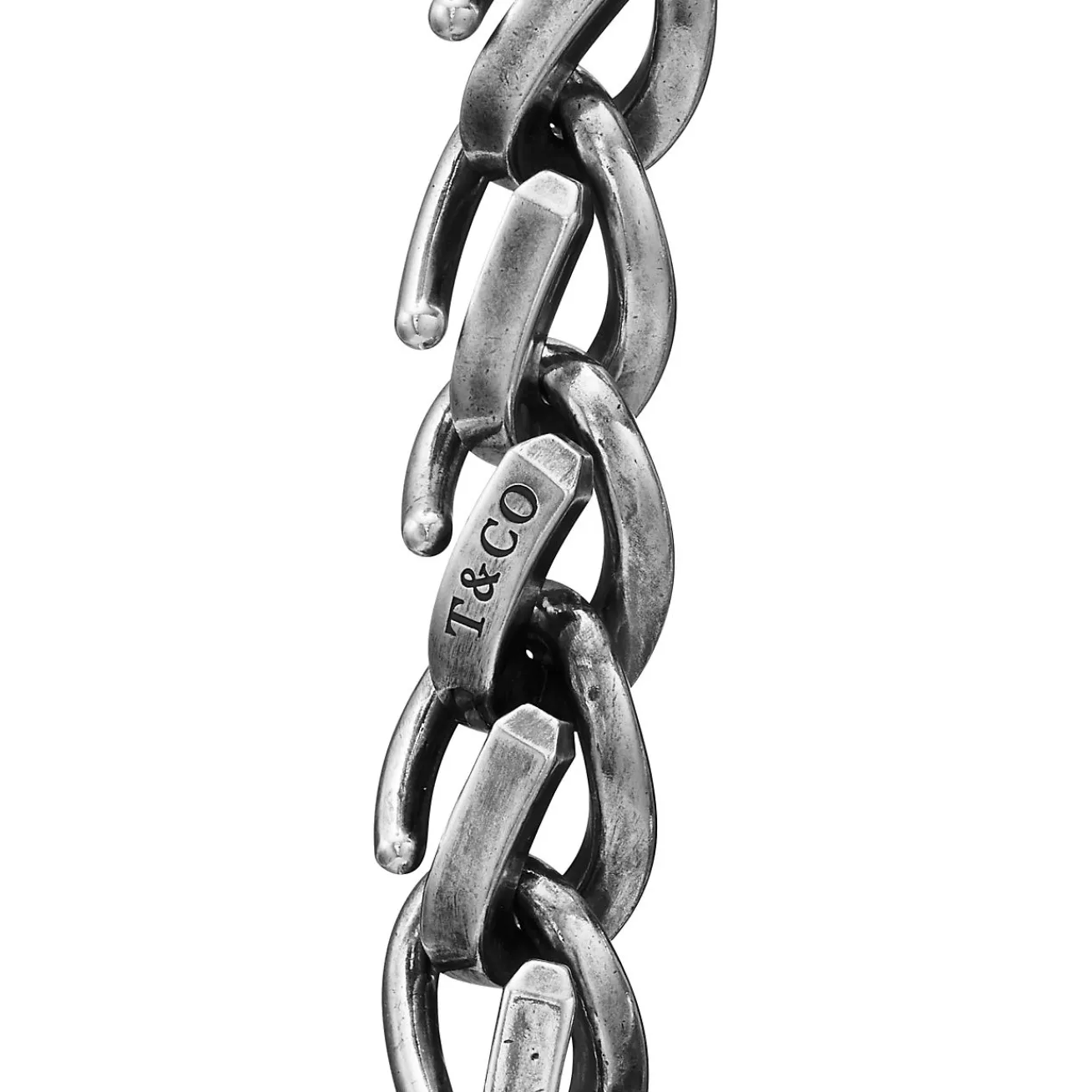 Tiffany & Co. Tiffany Forge Large Link Bracelet in Blackened Sterling Silver | ^ Bracelets|Men's Jewelry