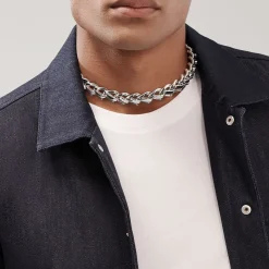 Tiffany & Co. Tiffany Forge Large Link Necklace in High- polished Sterling Silver | ^ Necklaces & Pendants|Men's Jewelry