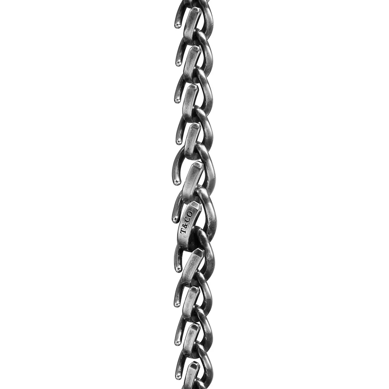 Tiffany & Co. Tiffany Forge Medium Link Necklace in Blackened Sterling Silver | ^ Necklaces & Pendants|Men's Jewelry