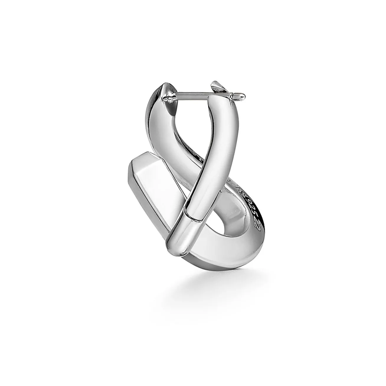 Tiffany & Co. Tiffany Forge Single-link Earrings in High- polished Sterling Silver | ^ Earrings|Men's Jewelry