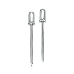Tiffany & Co. Tiffany HardWear double long link earrings in sterling silver. | ^ Bold Silver Jewelry|Tiffany HardWear