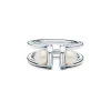 Tiffany & Co. Tiffany HardWear double pearl ring in sterling silver. | ^ Rings|Men's Jewelry