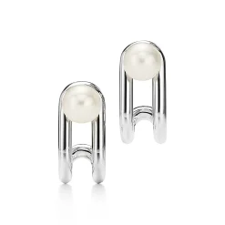 Tiffany & Co. Tiffany HardWear double pearl hinged earrings in sterling silver. | ^ Earrings|Gifts for Her