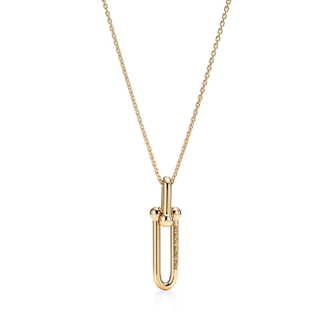 Tiffany & Co. Tiffany HardWear Elongated Link Pendant in Yellow Gold | ^ Necklaces & Pendants|Men's Jewelry