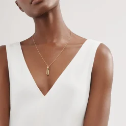 Tiffany & Co. Tiffany HardWear Elongated Link Pendant in Yellow Gold | ^ Necklaces & Pendants|Men's Jewelry