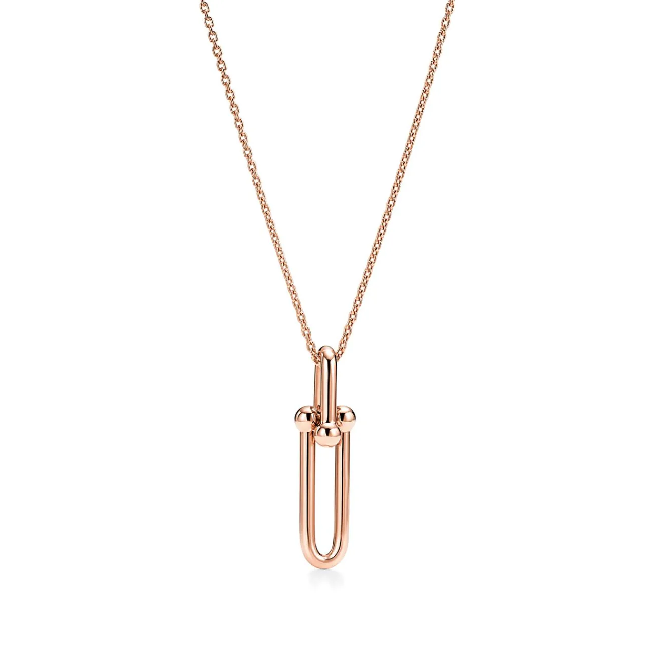 Tiffany & Co. Tiffany HardWear Elongated Link Pendant in Rose Gold | ^ Necklaces & Pendants|Men's Jewelry