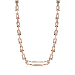 Tiffany & Co. Tiffany HardWear Elongated Link Necklace in Rose Gold | ^ Necklaces & Pendants|Men's Jewelry