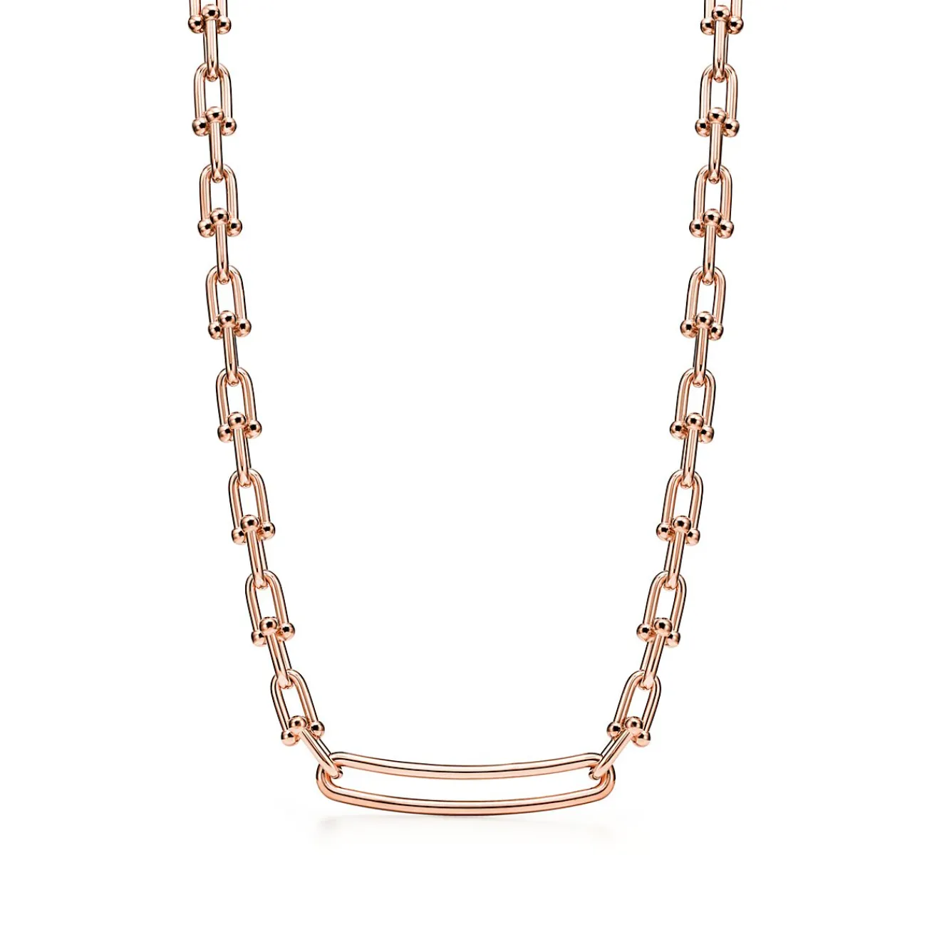 Tiffany & Co. Tiffany HardWear Elongated Link Necklace in Rose Gold | ^ Necklaces & Pendants|Men's Jewelry
