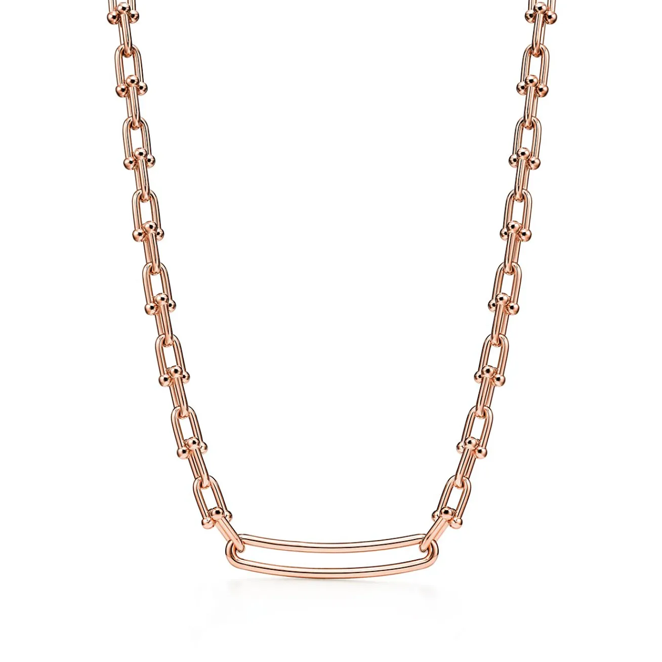 Tiffany & Co. Tiffany HardWear Elongated Link Necklace in Rose Gold | ^ Necklaces & Pendants|Men's Jewelry
