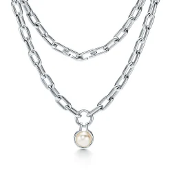 Tiffany & Co. Tiffany HardWear freshwater pearl necklace in sterling silver. | ^ Necklaces & Pendants|Men's Jewelry