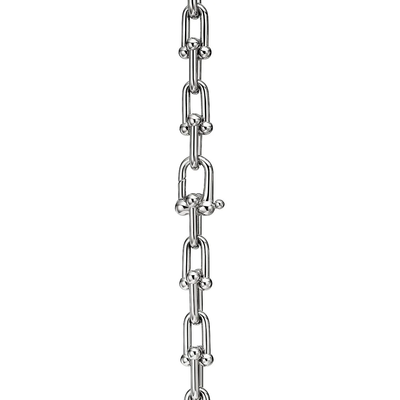 Tiffany & Co. Tiffany HardWear Graduated Link Necklace in White Gold with Pavé Diamonds | ^ Necklaces & Pendants|Diamond Jewelry
