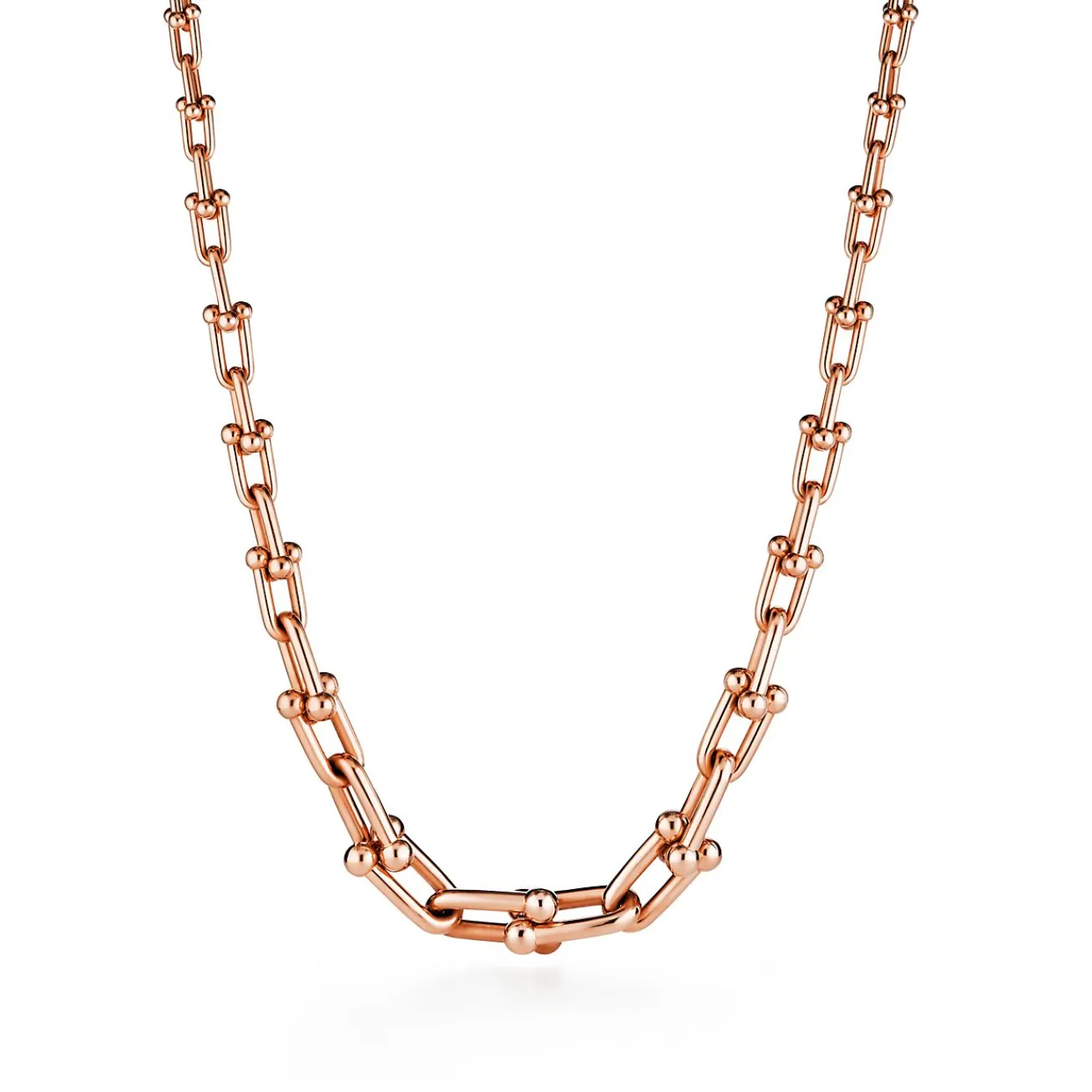 Tiffany & Co. Tiffany HardWear graduated link necklace in 18k rose gold. | ^ Necklaces & Pendants|Men's Jewelry