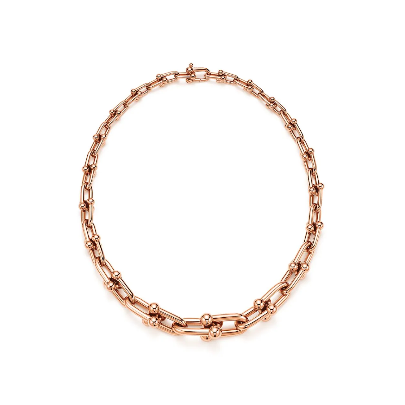 Tiffany & Co. Tiffany HardWear graduated link necklace in 18k rose gold. | ^ Necklaces & Pendants|Men's Jewelry