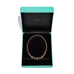 Tiffany & Co. Tiffany HardWear graduated link necklace in 18k rose gold. | ^ Necklaces & Pendants|Men's Jewelry