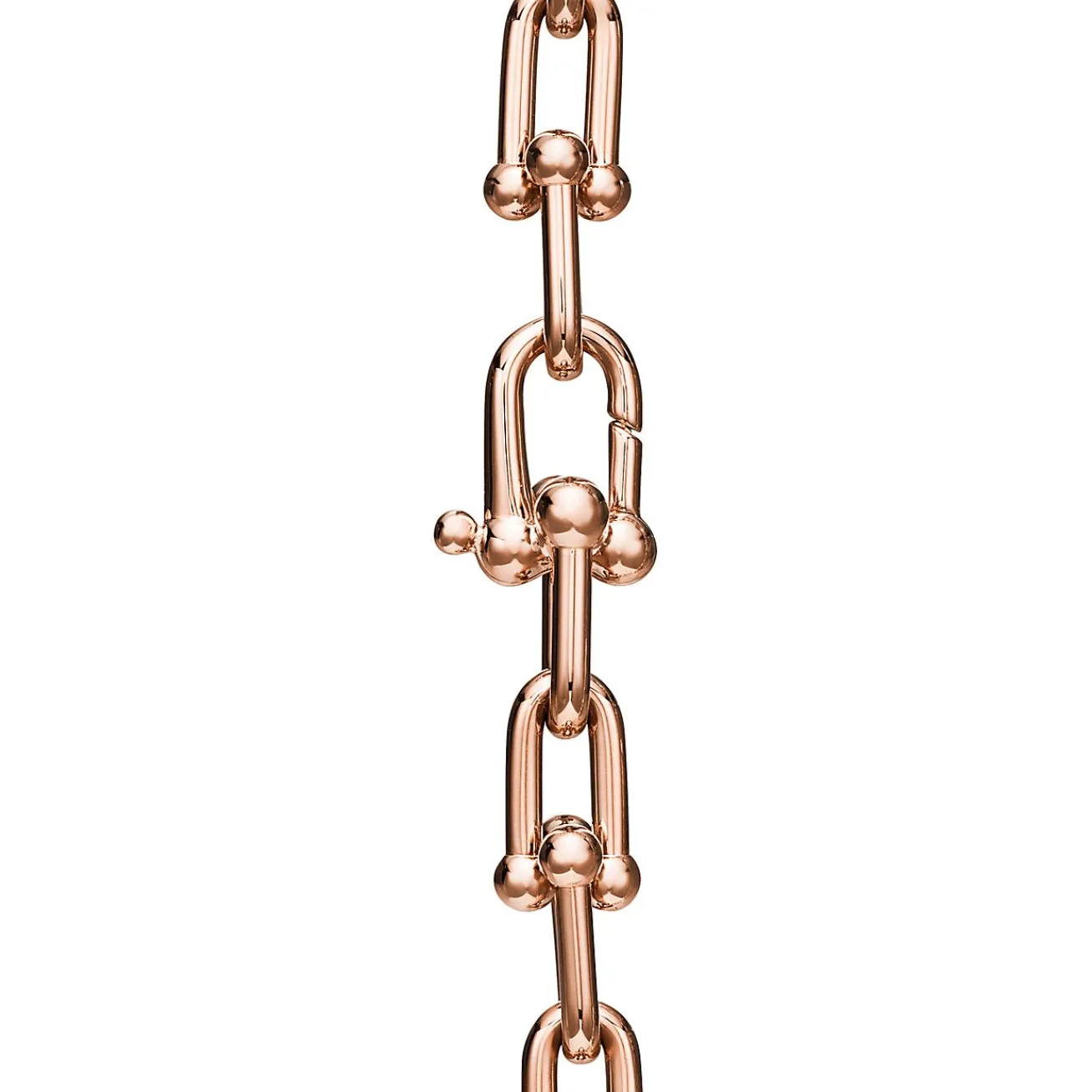 Tiffany & Co. Tiffany HardWear Graduated Link Necklace in Rose Gold with Pavé Diamonds | ^ Necklaces & Pendants|Rose Gold Jewelry