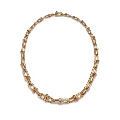 Tiffany & Co. Tiffany HardWear Graduated Link Necklace in Yellow Gold with Pavé Diamonds | ^ Necklaces & Pendants|Men's Jewelry