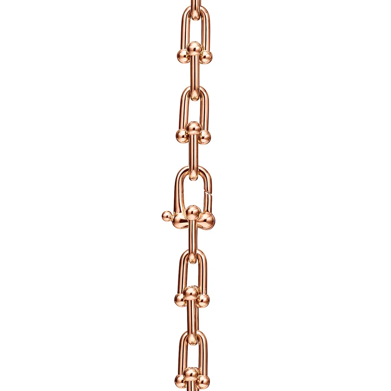 Tiffany & Co. Tiffany HardWear graduated link necklace in 18k rose gold with pavé diamonds. | ^ Necklaces & Pendants|Rose Gold Jewelry