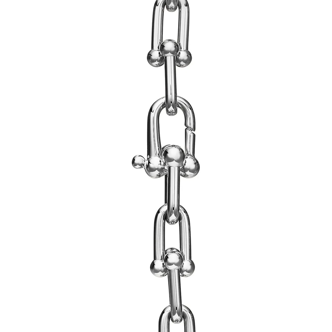 Tiffany & Co. Tiffany HardWear Graduated Link Necklace in White Gold with Pavé Diamonds | ^ Necklaces & Pendants|Men's Jewelry