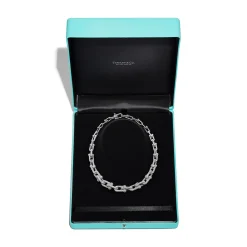 Tiffany & Co. Tiffany HardWear Graduated Link Necklace in White Gold with Pavé Diamonds | ^ Necklaces & Pendants|Men's Jewelry