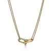 Tiffany & Co. Tiffany HardWear Large Double Link Pendant in Yellow Gold with Pavé Diamonds | ^ Necklaces & Pendants|Gold Jewelry