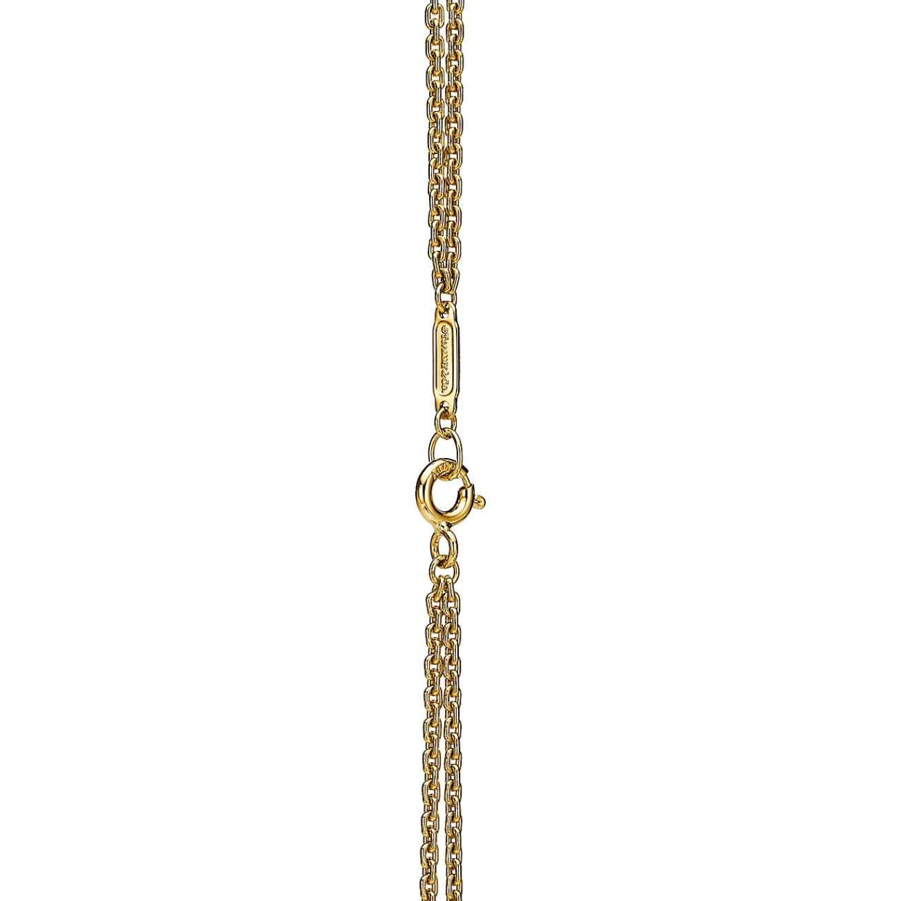 Tiffany & Co. Tiffany HardWear Large Double Link Pendant in Yellow Gold with Pavé Diamonds | ^ Necklaces & Pendants|Gold Jewelry