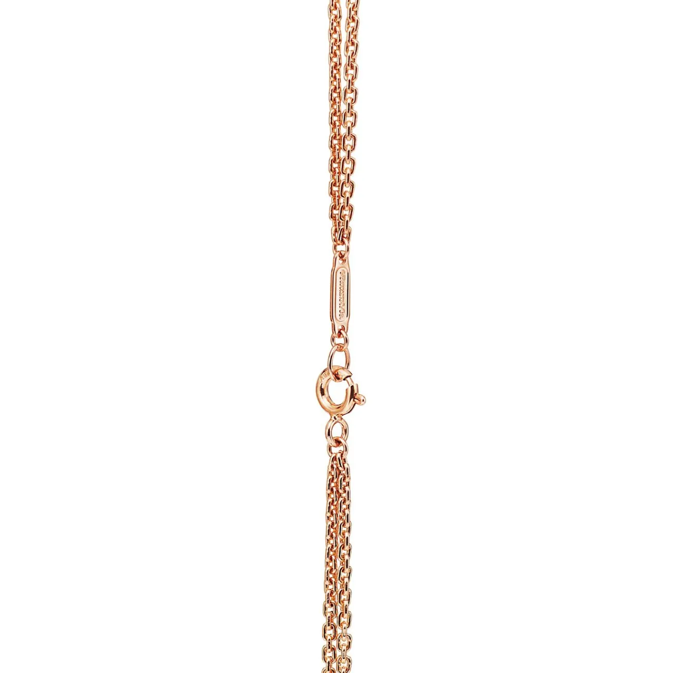 Tiffany & Co. Tiffany HardWear Large Double Link Pendant in Rose Gold with Pavé Diamonds | ^ Necklaces & Pendants|Gifts for Her