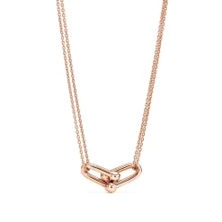 Tiffany & Co. Tiffany HardWear Large Double Link Pendant in Rose Gold | ^ Necklaces & Pendants|Rose Gold Jewelry