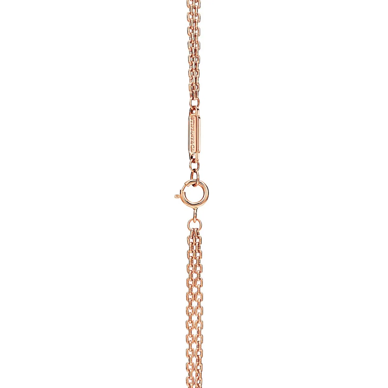 Tiffany & Co. Tiffany HardWear Large Double Link Pendant in Rose Gold | ^ Necklaces & Pendants|Rose Gold Jewelry