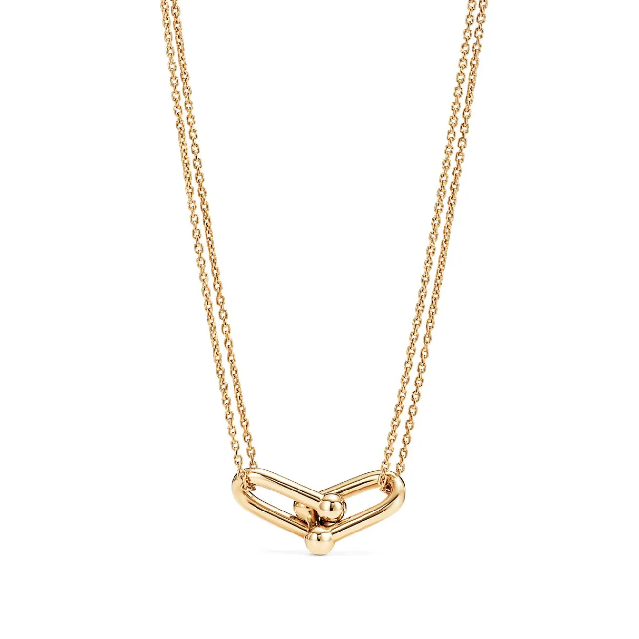 Tiffany & Co. Tiffany HardWear Large Double Link Pendant in Yellow Gold | ^ Necklaces & Pendants|Gifts for Her