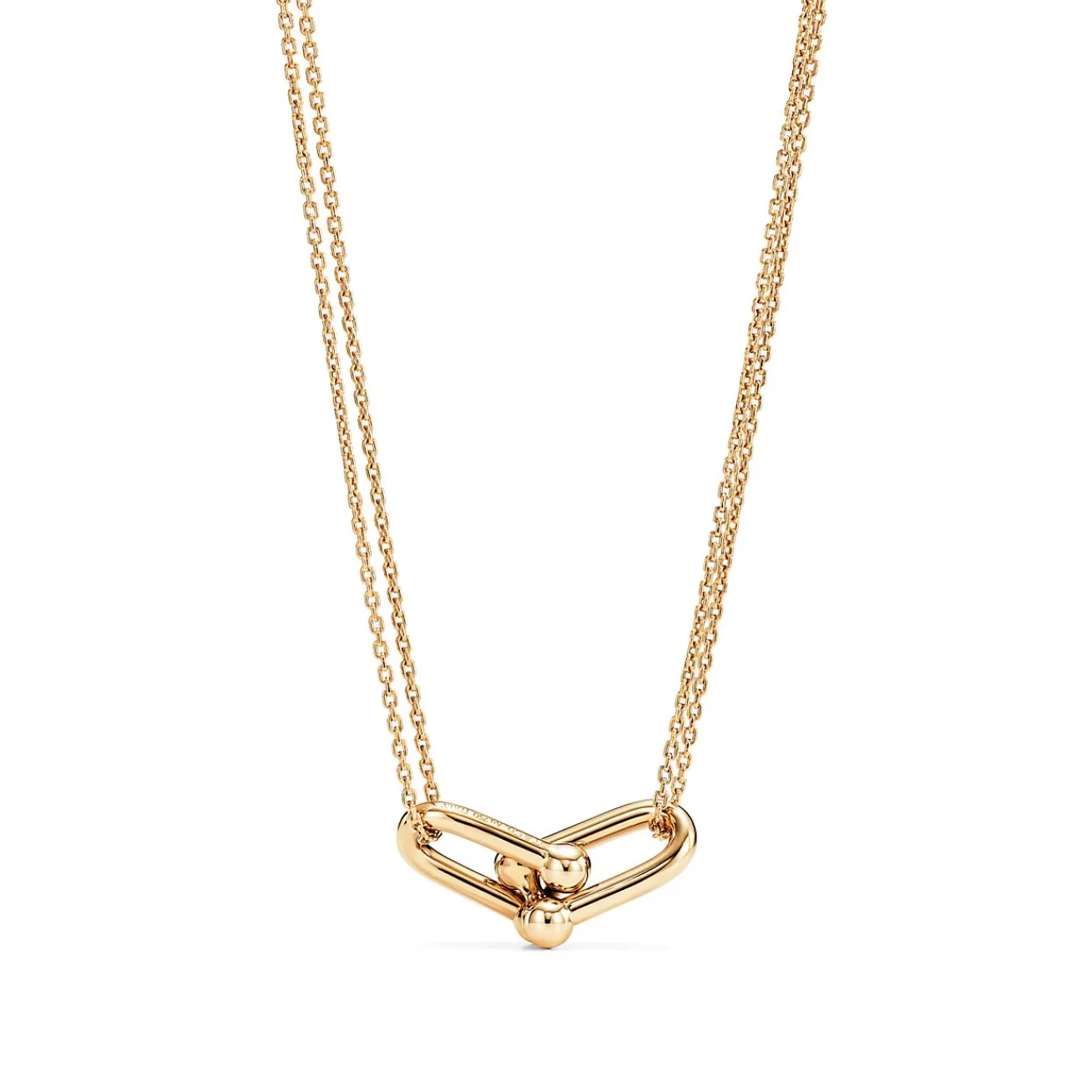 Tiffany & Co. Tiffany HardWear Large Double Link Pendant in Yellow Gold | ^ Necklaces & Pendants|Gifts for Her