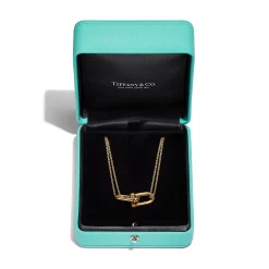 Tiffany & Co. Tiffany HardWear Large Double Link Pendant in Yellow Gold | ^ Necklaces & Pendants|Gifts for Her
