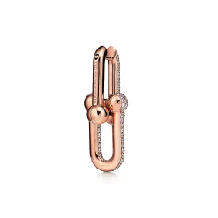 Tiffany & Co. Tiffany HardWear Large Link Earrings in Rose Gold with Pavé Diamonds | ^ Earrings|Rose Gold Jewelry