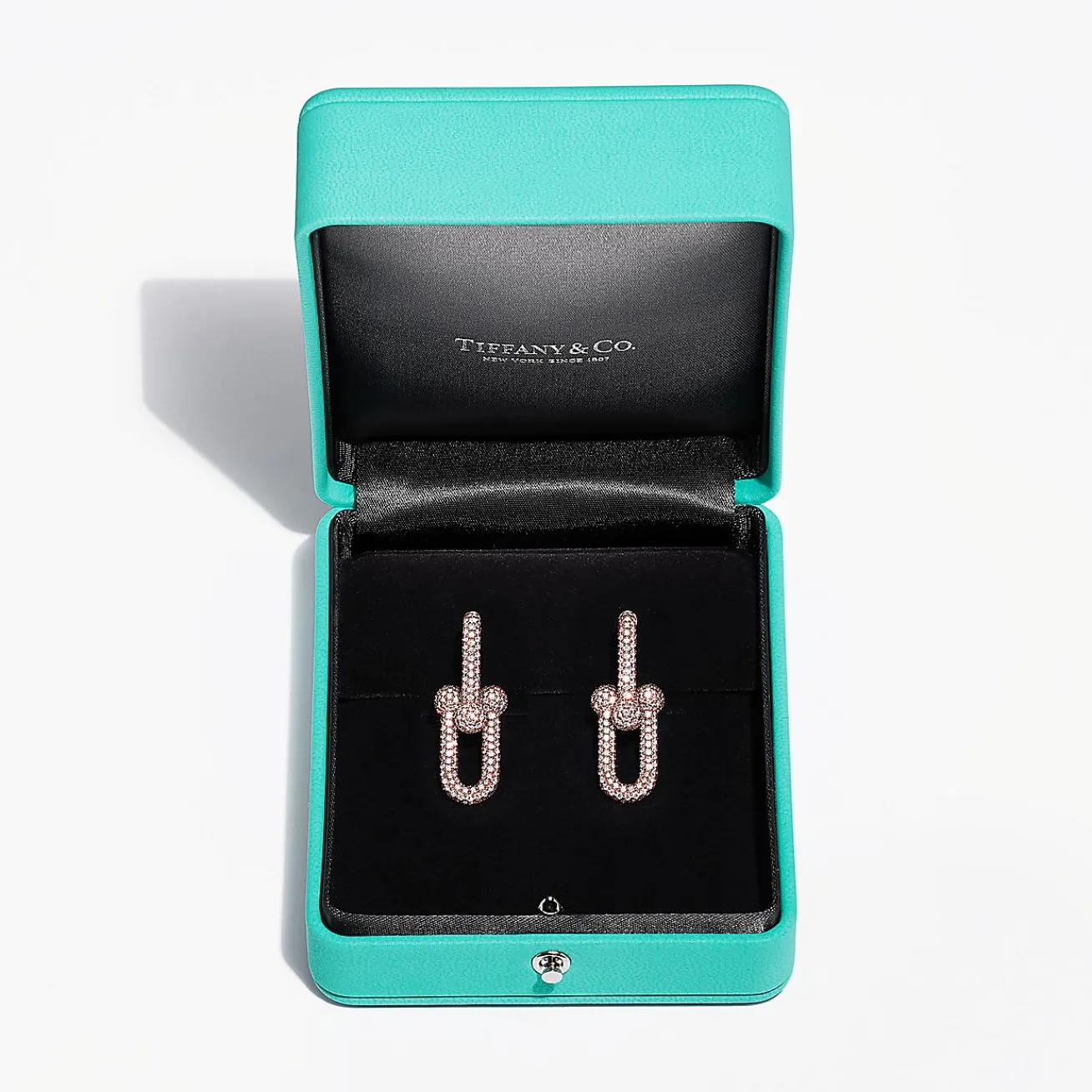 Tiffany & Co. Tiffany HardWear Large Link Earrings in Rose Gold with Pavé Diamonds | ^ Earrings|Rose Gold Jewelry