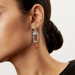 Tiffany & Co. Tiffany HardWear Large Link Earrings in White Gold with Pavé Diamonds | ^ Earrings|Diamond Jewelry