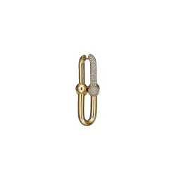 Tiffany & Co. Tiffany HardWear Large Link Earrings in Yellow Gold with Pavé Diamonds | ^ Earrings|Gold Jewelry