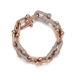 Tiffany & Co. Tiffany HardWear Large Link Bracelet in Rose Gold with Pavé Diamonds | ^ Bracelets|Rose Gold Jewelry