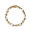 Tiffany & Co. Tiffany HardWear Link Bracelet in Yellow Gold with Freshwater Pearls | ^ Bracelets|Gifts for Her