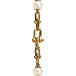 Tiffany & Co. Tiffany HardWear Link Bracelet in Yellow Gold with Freshwater Pearls | ^ Bracelets|Gifts for Her