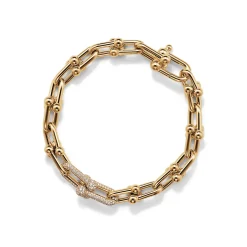 Tiffany & Co. Tiffany HardWear Medium Link Bracelet in Yellow Gold with Diamonds | ^ Bracelets|Men's Jewelry