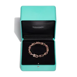 Tiffany & Co. Tiffany HardWear Medium Link Bracelet in Rose Gold with Diamonds | ^ Bracelets|New Jewelry