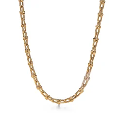 Tiffany & Co. Tiffany HardWear Medium Link Necklace in Yellow Gold with Diamonds | ^ Necklaces & Pendants|New Jewelry